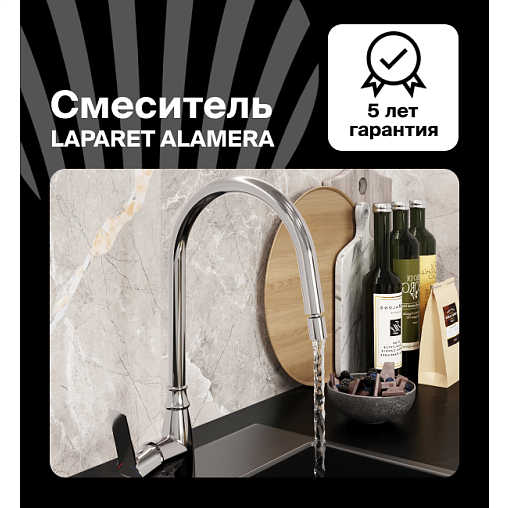 Смеситель для кухни LAPARET Аламера/ALAMERA с поворотным изливом N2042302LPT